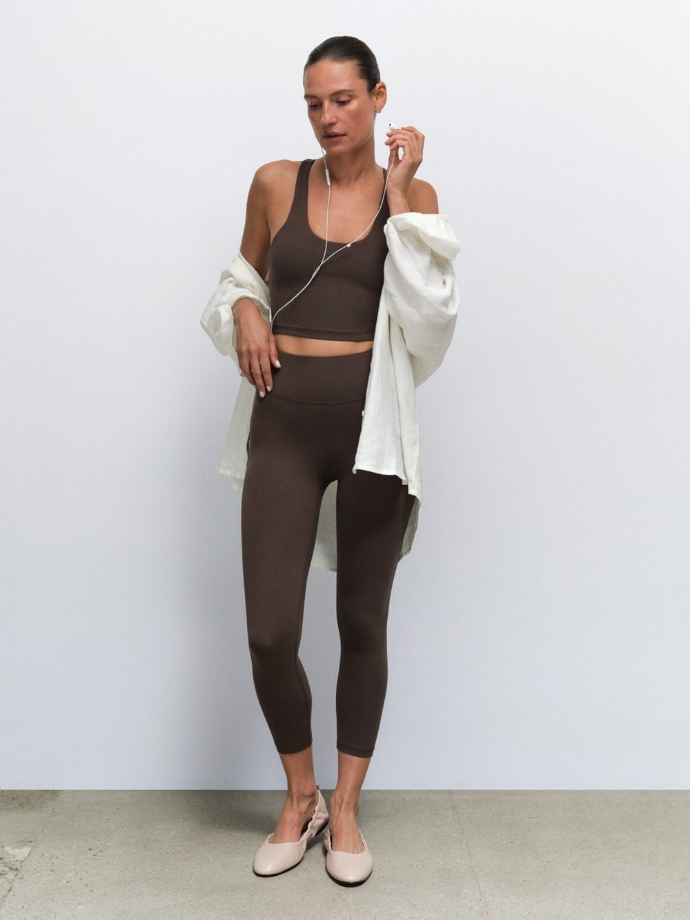 NWOT MATE the Label Organic Cotton Stretch Midi Leggings M